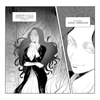 a comic page showing a woman with long hair